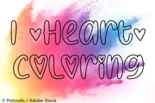 I Heart Coloring: A Playful Typeface for Social Campaigns