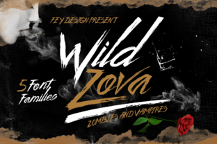 Wild Zova Font: A Grungy Script for Handmade Labels
